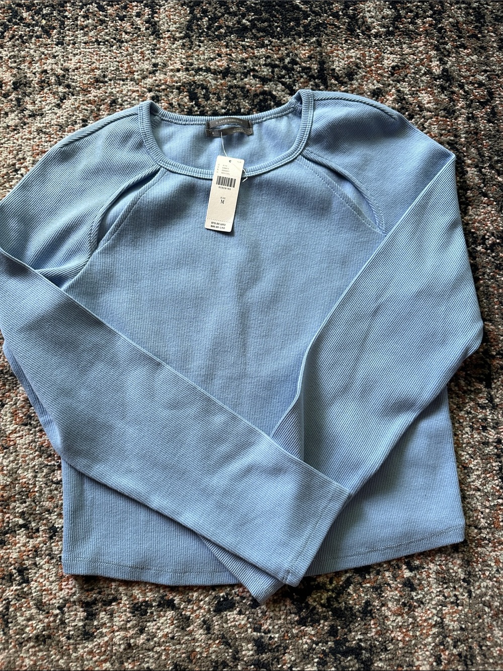 Anthropologie Long Sleeve Ribbed Top - Picture 1 of 3